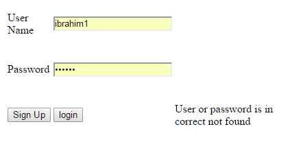 show a message in the below label box